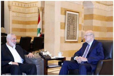 رایزنی تلفنی اسماعیل هنیه با نخست وزیر لبنان