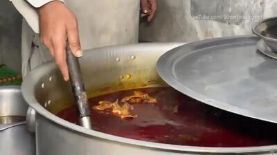 (ویدئو) فرآیند دیدنی طبخ 200 کیلو کله پاچه به سبک و سیاق طباخ های پاکستانی