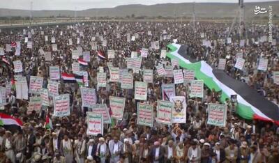 فیلم/ تظاهرات گسترده مردم یمن در حمایت از غزه