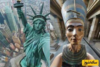 وقتی مجسمه های مشهور جهان سلفی میگیرند