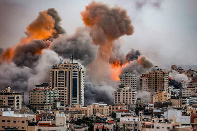 بمباران شدید شمال غزه از سوی جنگنده های اسرائیل+فیلم