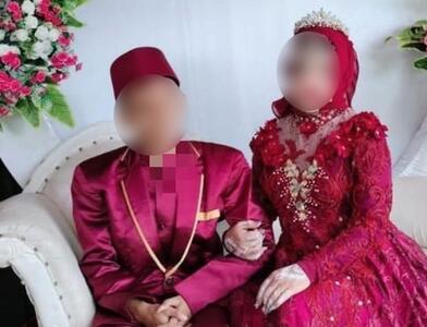 عروس اندونزیایی مرد از آب درآمد