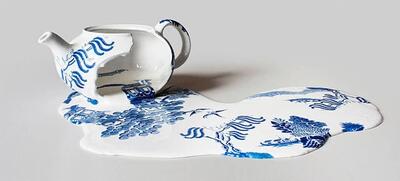 هنر ذوب فنجان‌ها، کتری‌ها و گلدان‌های چینی اثر لیویا مارین !