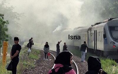 جزییاتی از آتش‌سوزی در قطار هشتگرد-تهران / کسی آسیب ندید / قطار جایگزین رسید