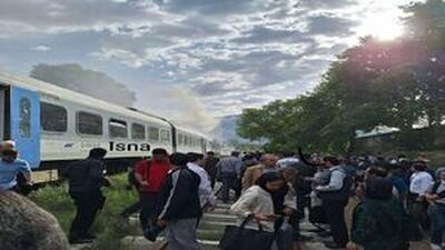 آتش سوزی قطار تهران در محدوده فردیس