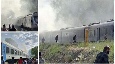 تصاویر آتش‌سوزی قطار متعلق به متروی تهران است؟ - مردم سالاری آنلاین