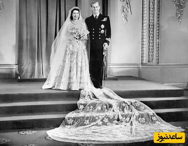 نگاهی به کیک عروسی لاکچری و 2 متری ملکه انگلیس و همسرش+عکس