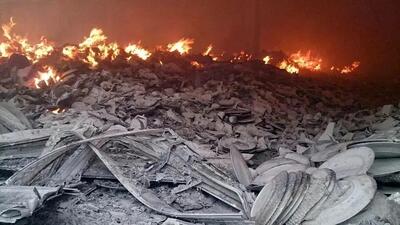 علت آتش‌سوزی گسترده امروز شهرک توس چه بود؟+ عکس