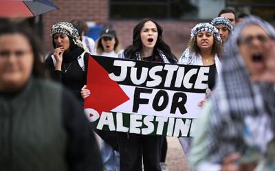 ندای «فلسطین را آزاد کنید» در  دانشگاه «دوک»
