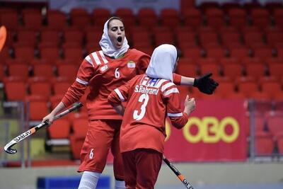رقابت‌های هاکی سالنی آسیا| تیم ملی بانوان ایران از سد تیم عمان گذشت