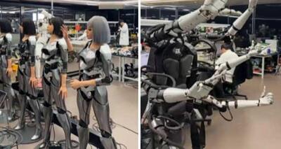 تماشا کنید: ویدیو ترسناک از کارخانه ساخت ربات انسان نما در چین