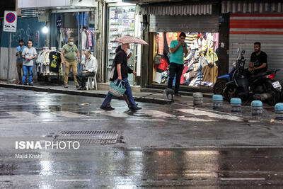 بارش باران در تهران/ پیش‌بینی وزش باد شدید