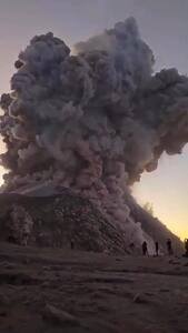 فیلم لحظه آغاز فوران آتشفشان در گواتمالا