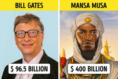 10 فرد ثروتمند گذشته که میلیاردرهای مدرن را کوچک جلوه می دهند (+عکس)