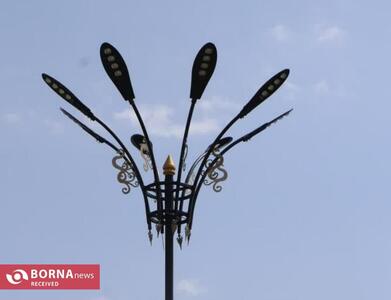 نصب ۶ دستگاه برج نوری در میدان ورودی شهر حسن آباد