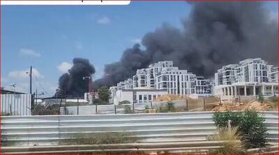 پایگاه نظامی صهیونیست ها در آتش سوخت