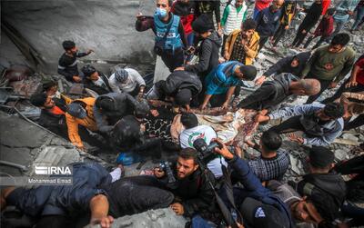 شهادت ۲۰ فلسطینی در حمله جنگنده‌های اسرائیل به یک ساختمان در غزه
