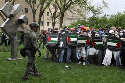 خشونت علیه حامیان فلسطین در دانشگاه‌های آمریکا؛ تعصب پلیس آمریکا نسبت به رژیم صهیونیستی