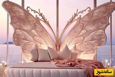 چیدمان زیبا و رویایی اتاق خواب با طرح پروانه/ مدرن، کاربردی، باشکوه+عکس