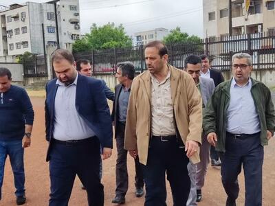 بازدید نماینده وزیر ورزش از استادیوم شهید چمران آمل