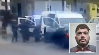 لحظه حمله افراد مسلح به پلیس فرانسه و فرار زندانی در جریان این حمله + ویدیو