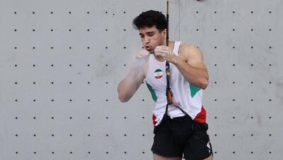 رضا علیپور با رکوردشکنی در سنگنوردی انتخابی المپیک، به رتبه ششم رسید