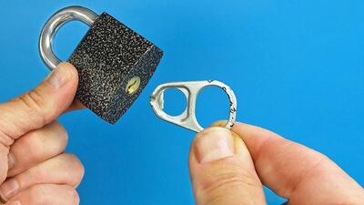 (ویدئو) یک روش جالب برای باز کردن قفل با در قوطی کنسرو