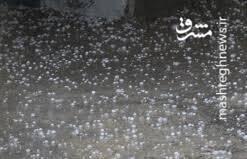 تصاویری دیگر از بارش شدید تگرگ در مشهد