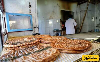 نوشته تحسین برانگیز روی شیشه مغازه یک شاطر تهرانی که نان رایگان میدهد/ دست مریزاد+عکس