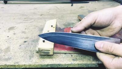 آموزش تیز کردن انواع چاقو با سنباده / ساخت چاقو تیزکن در خانه !