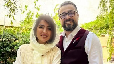 عاشقانه جذاب مونا کرمی از سپند امیرسلیمانی ! + عکس نوعروس و داماد سینمای ایران !