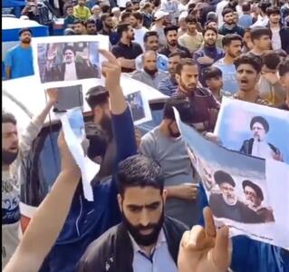 تصاویر عزاداری پر شور مردم کشمیر برای رییس جمهور ایران و همراهانش + ۴ فیلم