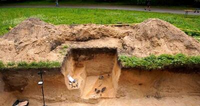 کشف جسد «تاجدار» 600 ساله در زیر یک پارک
