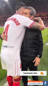 خوش و بش سرخیو راموس با ارنستو والورده پیش از آغاز دیدار اتلتیک بیلبائو و سویا / فیلم - پارس فوتبال | خبرگزاری فوتبال ایران | ParsFootball