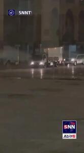 لحظه ورود ماشین حمل پیکرهای شهدا به مصلی تهران