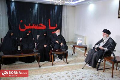 حضور رهبر انقلاب در منزل رئیس‌جمهور شهید حجت‌ الاسلام‌ و المسلمین رئیسی