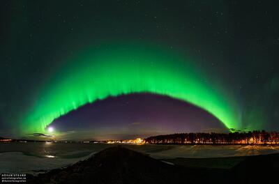 تصویر روز ناسا: شفق سبز بر فراز سوئد