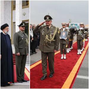 عکس/ اشک‌های امیر حسینی، آجودان رئیس جمهور در استقبال از رئیس‌جمهور شهید
