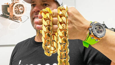 (ویدئو) نحوه ساخت زنجیر طلای کوبایی با یک کیلو طلا