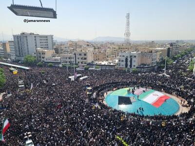 مراسم تشییع رییس جمهور و همراهان ایشان در تهران، لحظاتی قبل