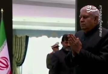 فیلم/ ادای احترام معاون رئیس‌جمهور هند به پیکر شهید جمهور