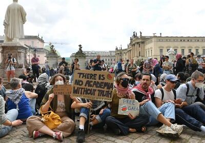 برگزاری مجدد اعتراضات دانشجویی حامی فلسطین در برلین - تسنیم