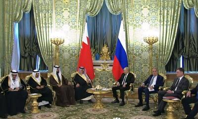 پادشاه بحرین در مذاکرات با پوتین: بحرین خواهان عادی سازی روابط با ایران است (فیلم)