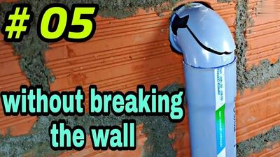 نحوه تعویض زانویی شکسته لوله پلیکا بدون تخریب دیوار با ترفندی ساده (فیلم)