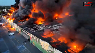 ویدئویی از آتش‌سوزی گسترده در شهرک صنعتی گرمسار