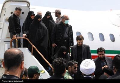 تصویری از خانواده رئیس جمهور فقید در فرودگاه مشهد