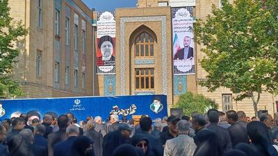 برگزاری مراسم تشییع پیکر شهید امیرعبداللهیان در وزارت امور خارجه