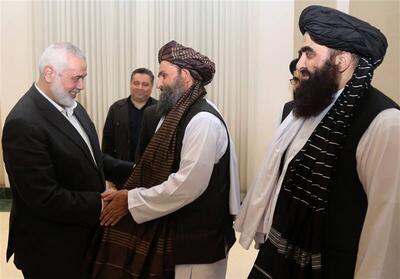 گفتگوی معاون نخست‌وزیر طالبان با هنیه و امیر قطر در تهران