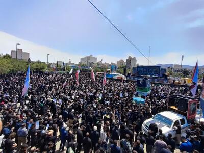 آغاز رسمی مراسم تشییع پیکر شهید جمهور در مشهد