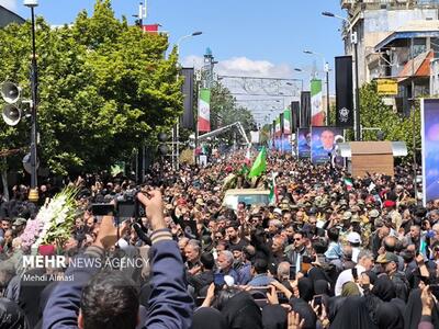 خیل جمعیت در تشییع سرگرد شهید بهروز قدیمی